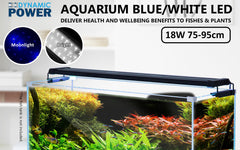 Dynamic Power 18W Aquarium Blue White LED Light for Tank 75-95cm Tristar Online