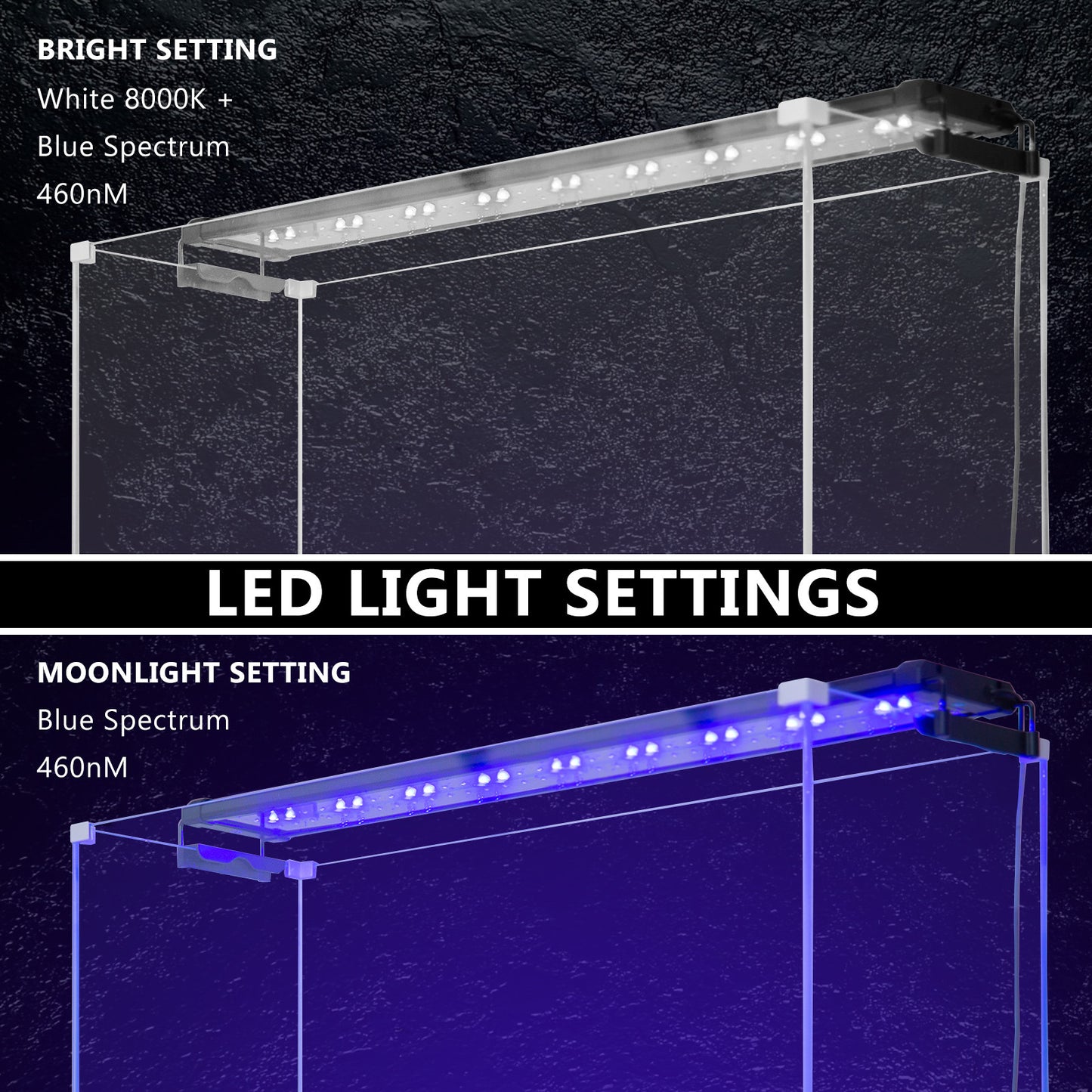 Dynamic Power 18W Aquarium Blue White LED Light for Tank 75-95cm Tristar Online