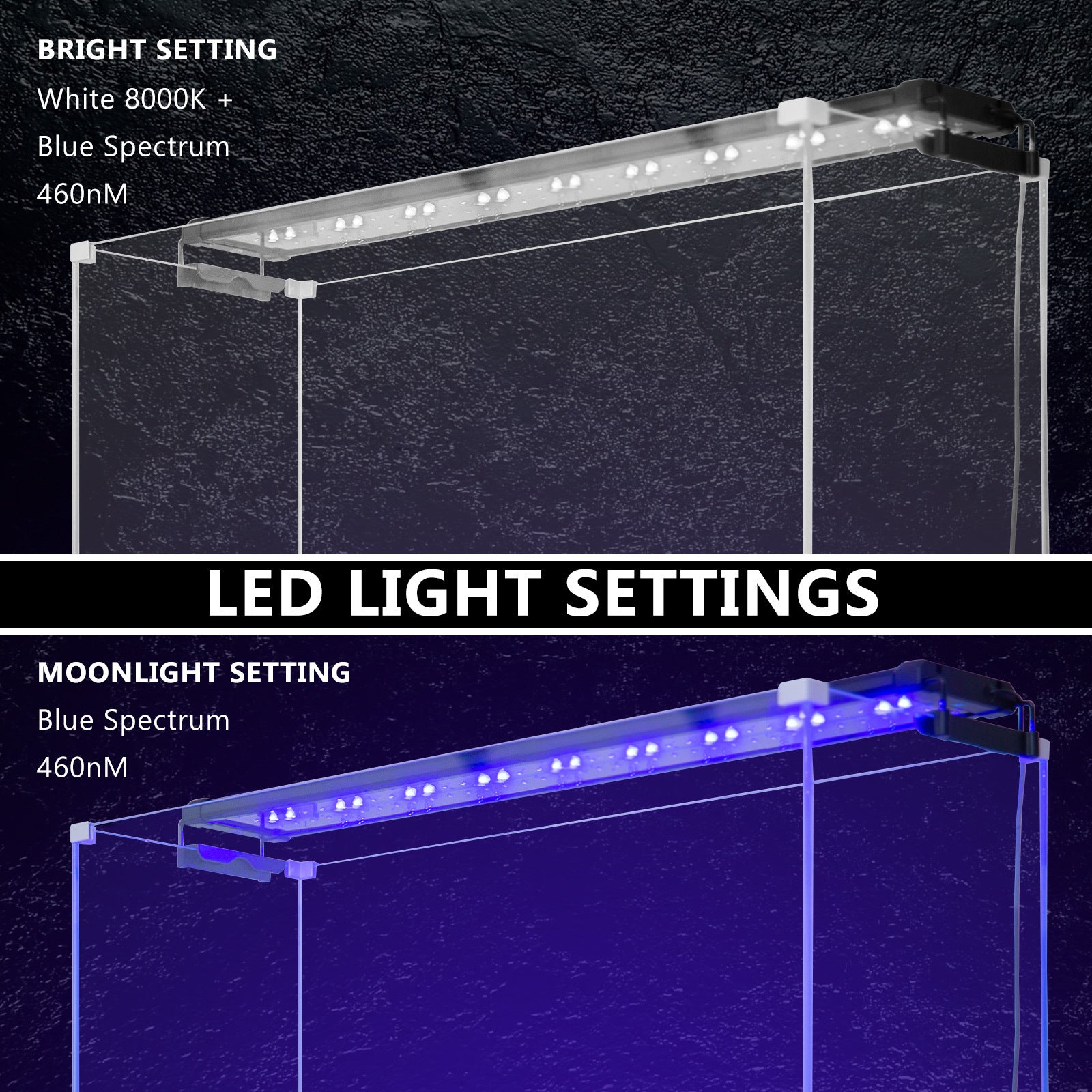 Dynamic Power 2 Set 18W Aquarium Blue White LED Light for Tank 75-95cm Tristar Online