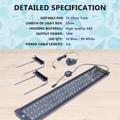 Dynamic Power 2 Set 18W Aquarium Blue White LED Light for Tank 75-95cm Tristar Online