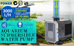 Dynamic Power Aquarium Submersible Water Pump 3000L/H 55W 3m Pond Tristar Online