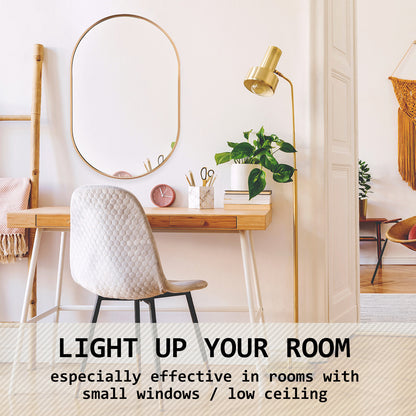 La Bella Gold Wall Mirror Oval Aluminum Frame Makeup Decor Bathroom Vanity 50x75cm Tristar Online