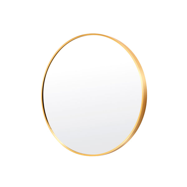 La Bella Gold Wall Mirror Round Aluminum Frame Makeup Decor Bathroom Vanity 50cm Tristar Online