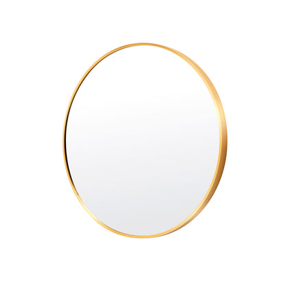 La Bella Gold Wall Mirror Round Aluminum Frame Makeup Decor Bathroom Vanity 60cm Tristar Online