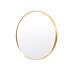 La Bella Gold Wall Mirror Round Aluminum Frame Makeup Decor Bathroom Vanity 60cm Tristar Online