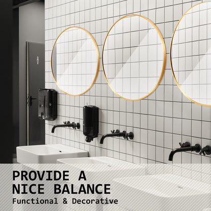 La Bella Gold Wall Mirror Round Aluminum Frame Makeup Decor Bathroom Vanity 60cm Tristar Online