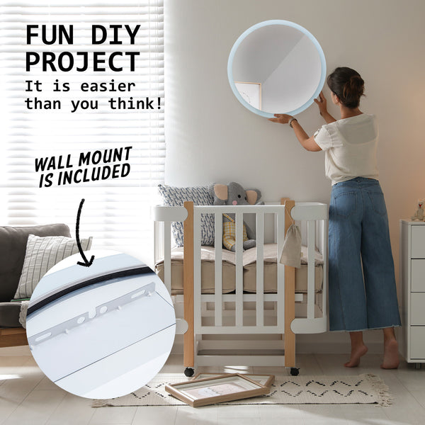 La Bella LED Wall Mirror Round Touch Anti-Fog Makeup Decor Bathroom Vanity 50cm Tristar Online