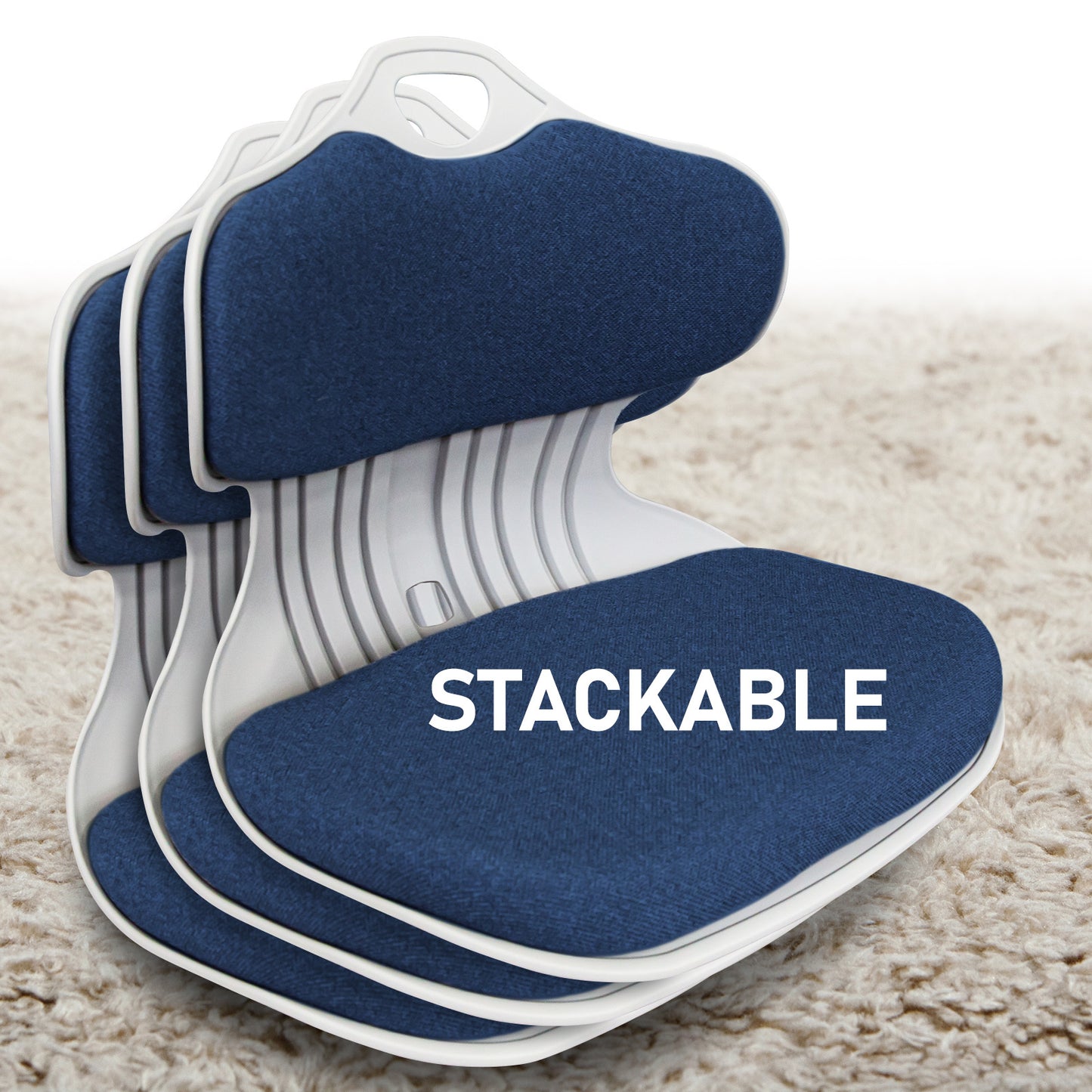 Samgong Blue Slender Chair Posture Correction Seat Floor Lounge Stackable Tristar Online