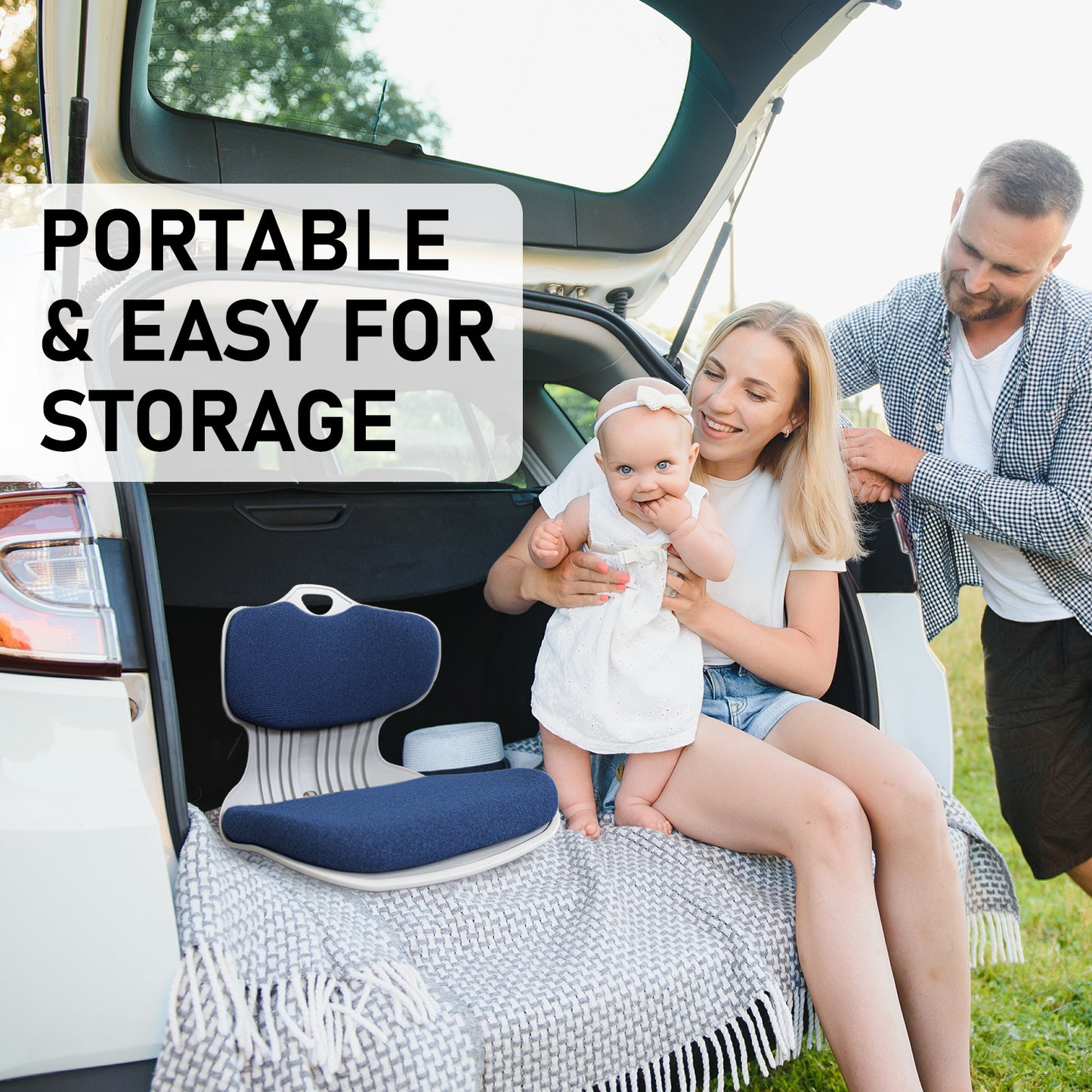 Samgong Blue Slender Chair Posture Correction Seat Floor Lounge Stackable Tristar Online