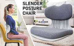Samgong 2 Set Grey Slender Chair Posture Correction Seat Floor Lounge Stackable Tristar Online