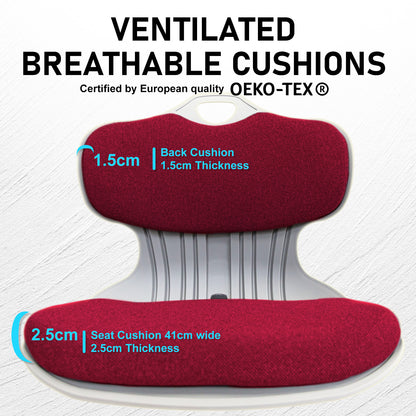 Samgong Red Slender Chair Posture Correction Seat Floor Lounge Stackable Tristar Online