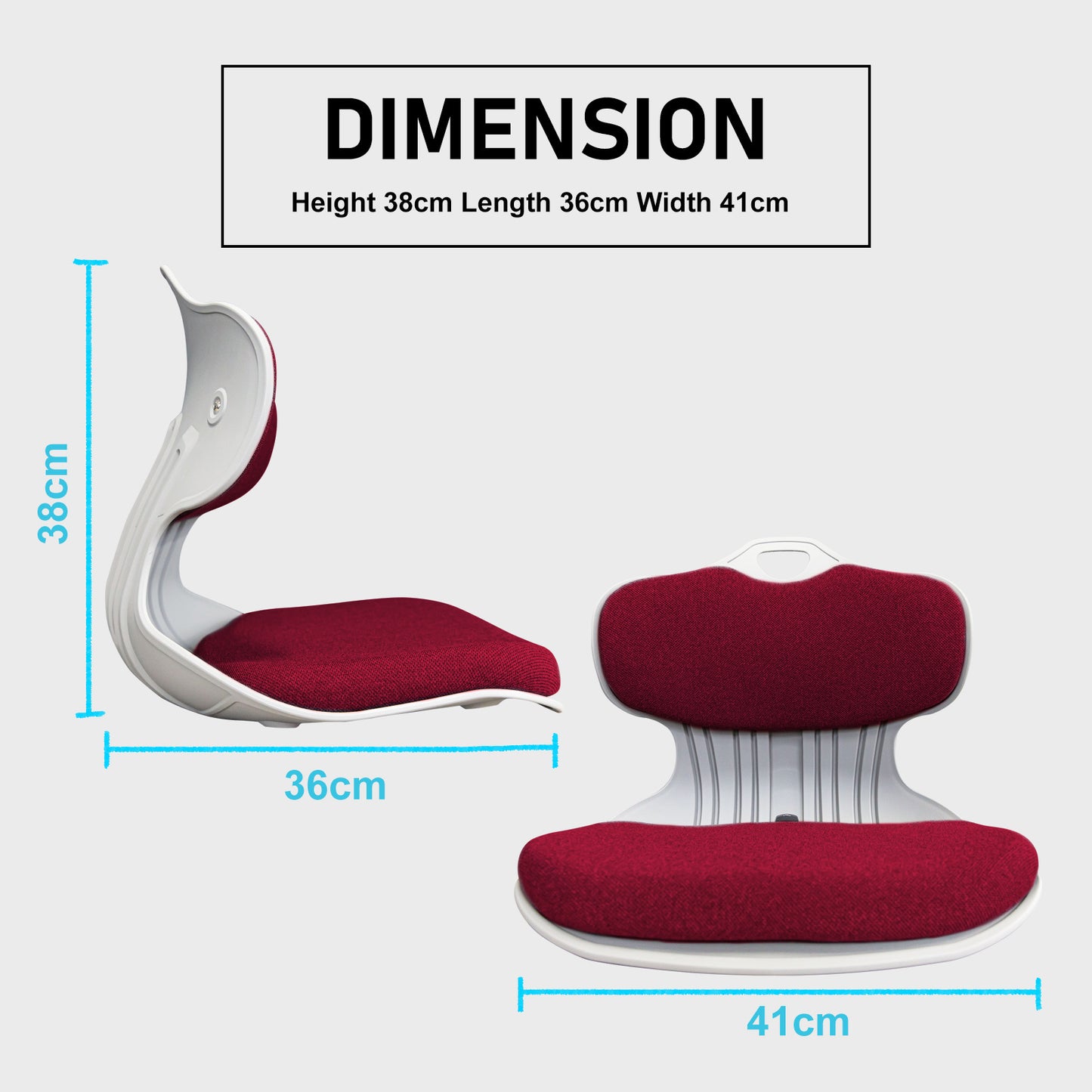Samgong Red Slender Chair Posture Correction Seat Floor Lounge Stackable Tristar Online