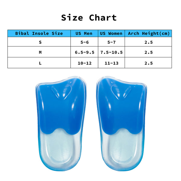 Bibal Insole L Size Gel Half Insoles Shoe Inserts Arch Support Foot Pads Tristar Online