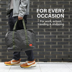 KOELE Khaki Shopper Bag Travel Duffle Bag Foldable Laptop Luggage KO-BOSTON Tristar Online