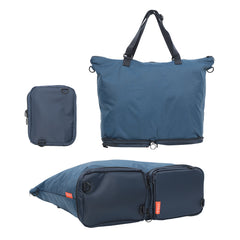KOELE Navy Shopper Bag Tote Bag Foldable Travel Laptop Grocery KO-DUAL Tristar Online
