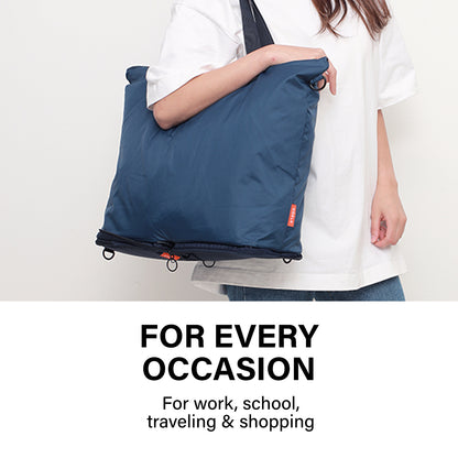 KOELE Navy Shopper Bag Tote Bag Foldable Travel Laptop Grocery KO-DUAL Tristar Online