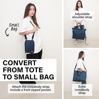 KOELE Navy Shopper Bag Tote Bag Foldable Travel Laptop Grocery KO-DUAL Tristar Online