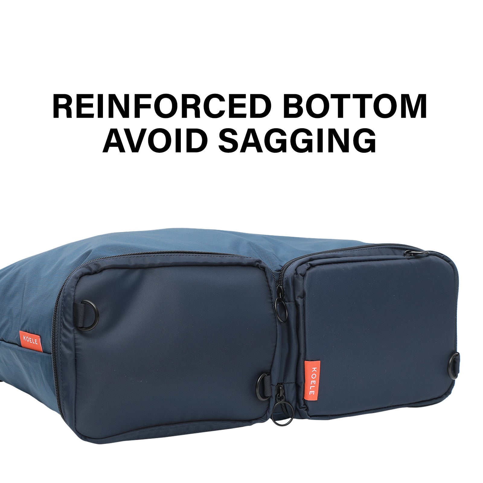 KOELE Navy Shopper Bag Tote Bag Foldable Travel Laptop Grocery KO-DUAL Tristar Online