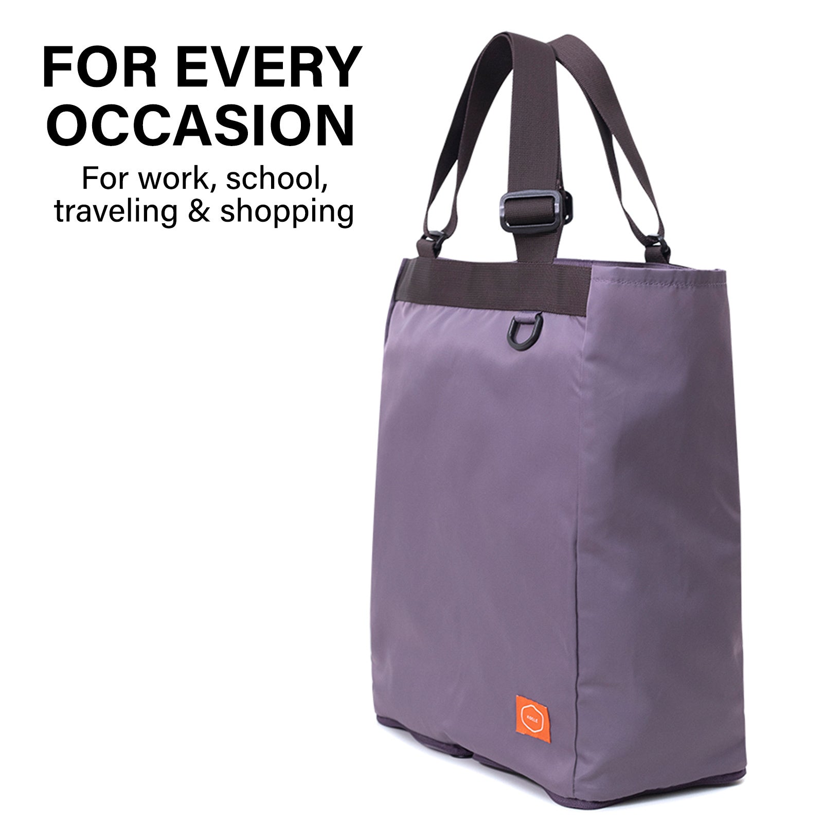 KOELE Purple Shopper Bag Tote Bag Foldable Travel Laptop Grocery KO-SHOULDER Tristar Online