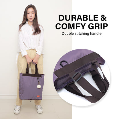KOELE Purple Shopper Bag Tote Bag Foldable Travel Laptop Grocery KO-SHOULDER Tristar Online