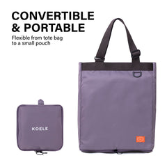 KOELE Purple Shopper Bag Tote Bag Foldable Travel Laptop Grocery KO-SHOULDER Tristar Online