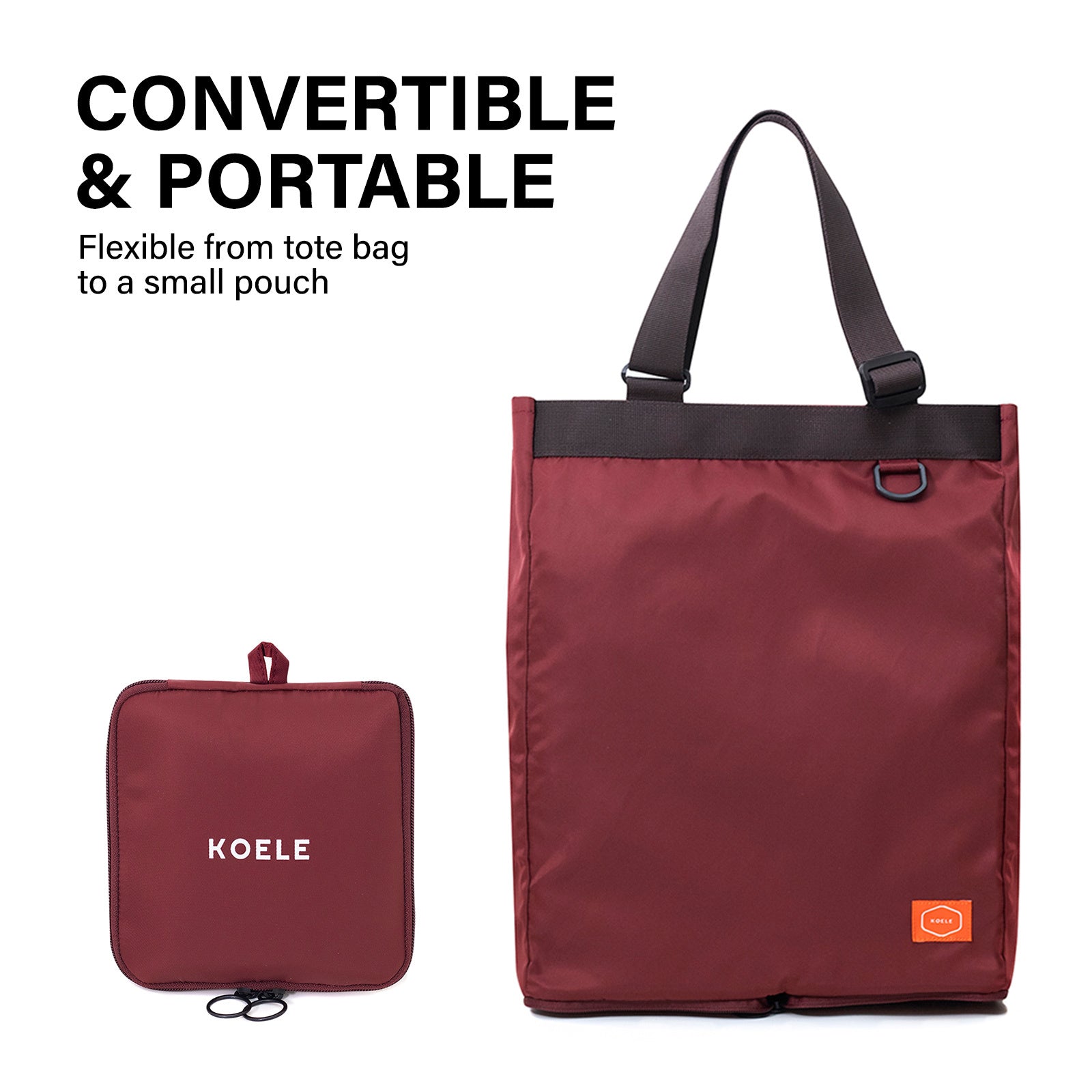 KOELE Wine Shopper Bag Tote Bag Foldable Travel Laptop Grocery KO-SHOULDER Tristar Online