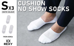 Rexy 3 Pack Small White Cushion No Show Ankle Socks Non-Slip Breathable Tristar Online