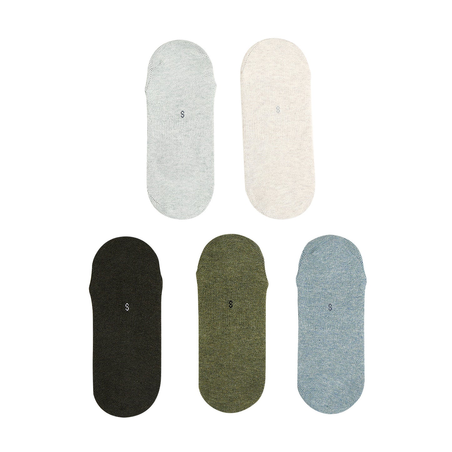 Rexy 5 Pack Small Multi Colour Daily No Show Ankle Socks Non-Slip Breathable Tristar Online