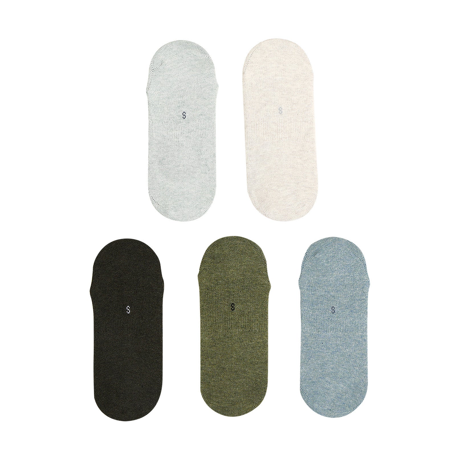 Rexy 5 Pack Small Multi Colour Daily No Show Ankle Socks Non-Slip Breathable Tristar Online