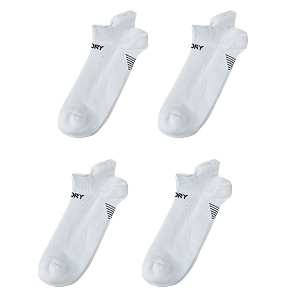Rexy 4 Pack Large White Seamless Sport Sneakers Socks Non-Slip Heel Tab Tristar Online