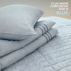 Saesom Double Blue Flua Snow Comforter Set Cool Lightweight Quilt Bedspread Bedding Coverlet Tristar Online