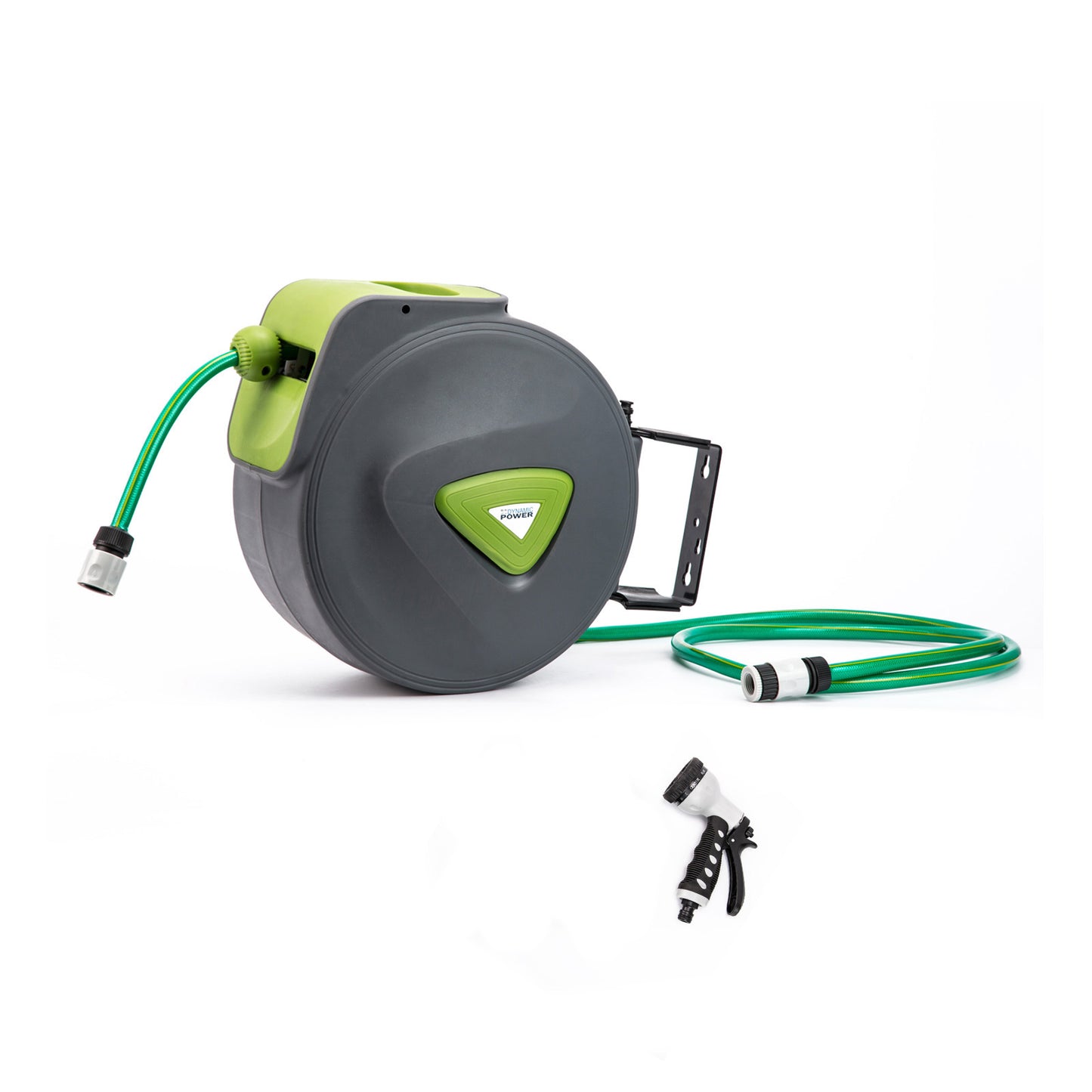 Dynamic Power Garden Water Hose 10M Retractable Rewind Reel Wall Mounted Tristar Online