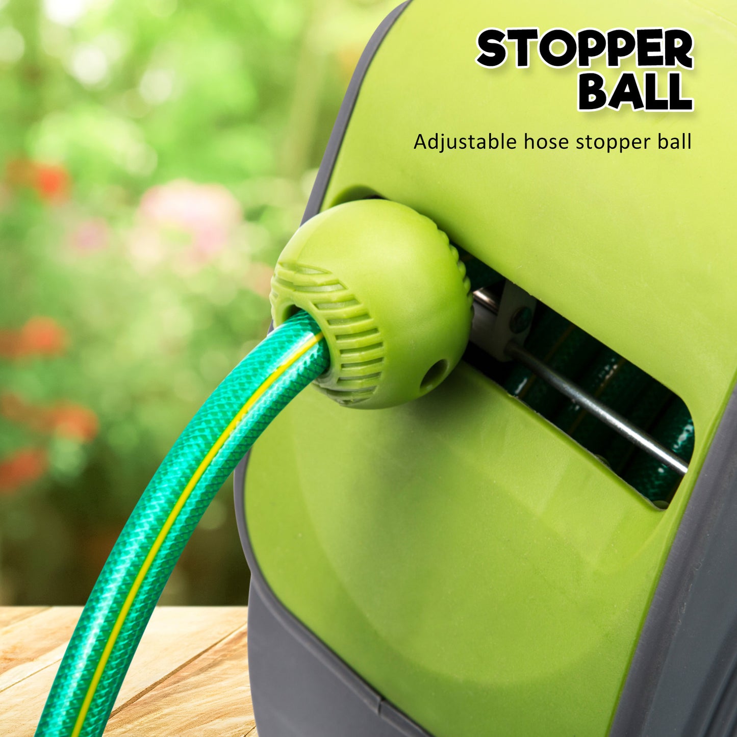 Dynamic Power Garden Water Hose 10M Retractable Rewind Reel Wall Mounted Tristar Online