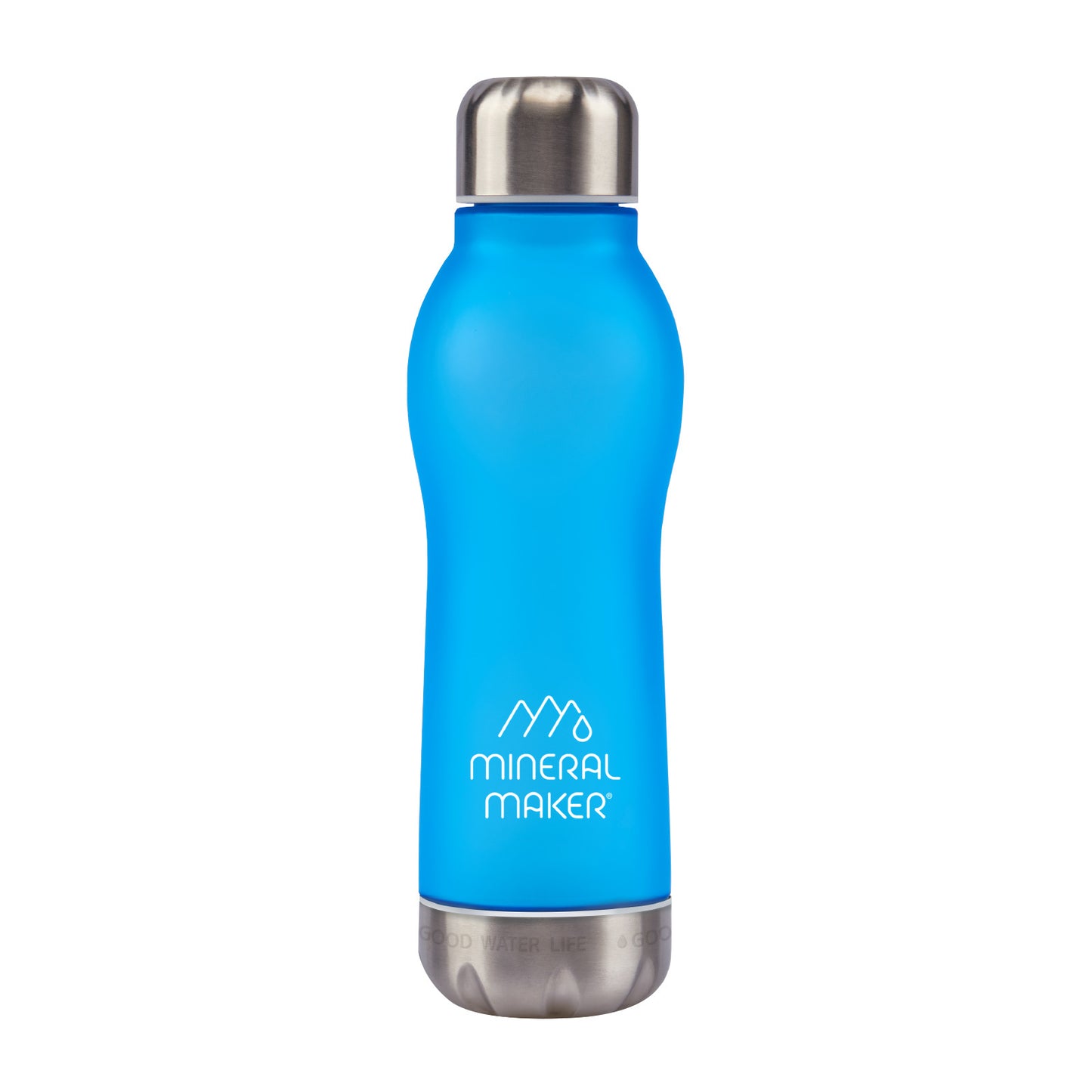 Mineral Maker MORBIDO Blue Alkaline Filter Water Bottle + a Mineral Stone Pouch Tristar Online