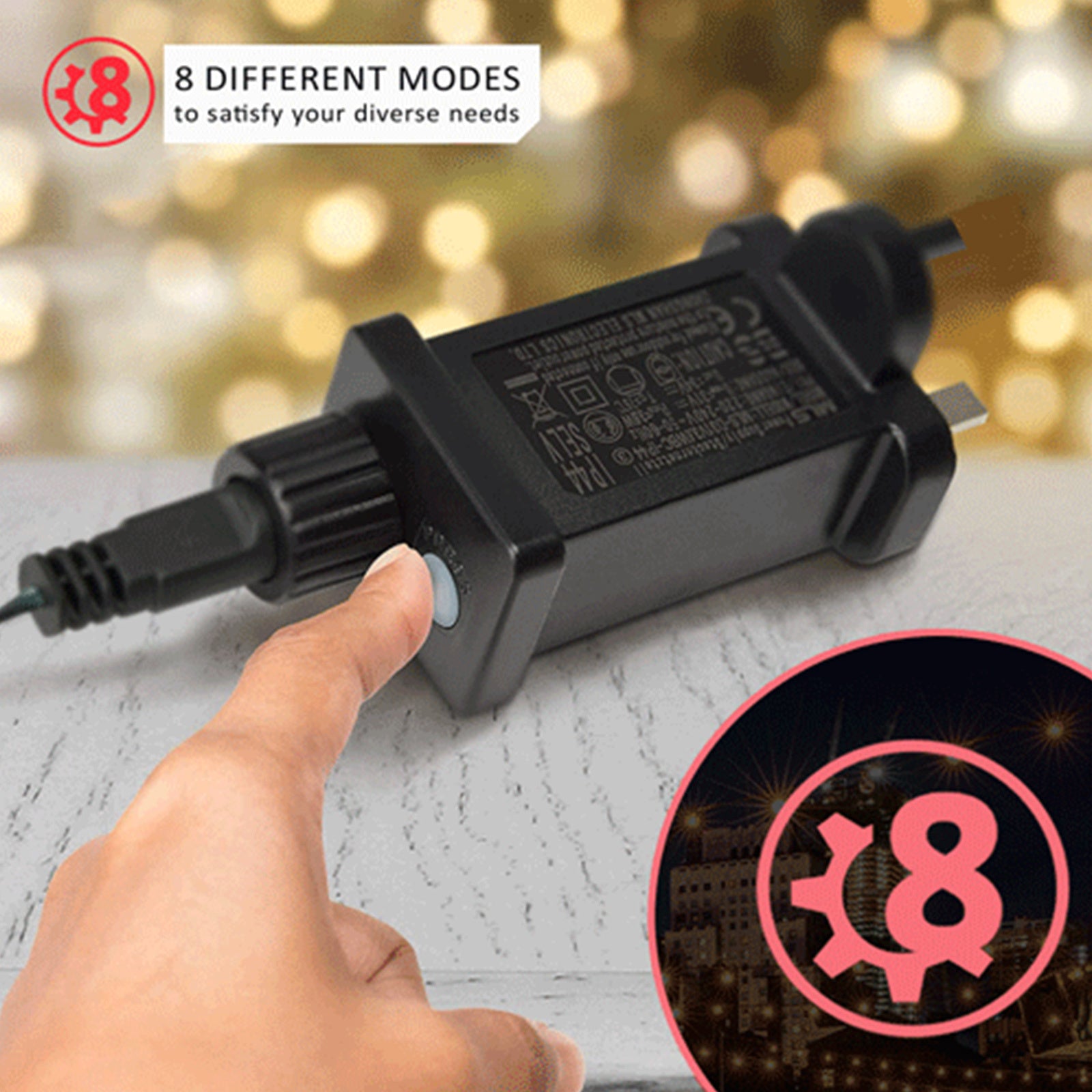 Sansai 10 Bulbs 14M Festoon String Lights LED Waterproof Outdoor Christmas Party Tristar Online