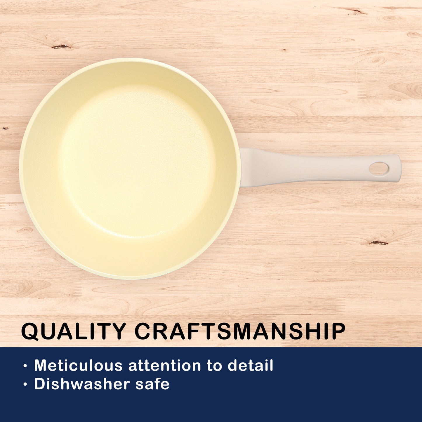 Giorno Felice 28cm Beige IH Frypan Ceramic Non-Stick Frying Pan Induction Tristar Online