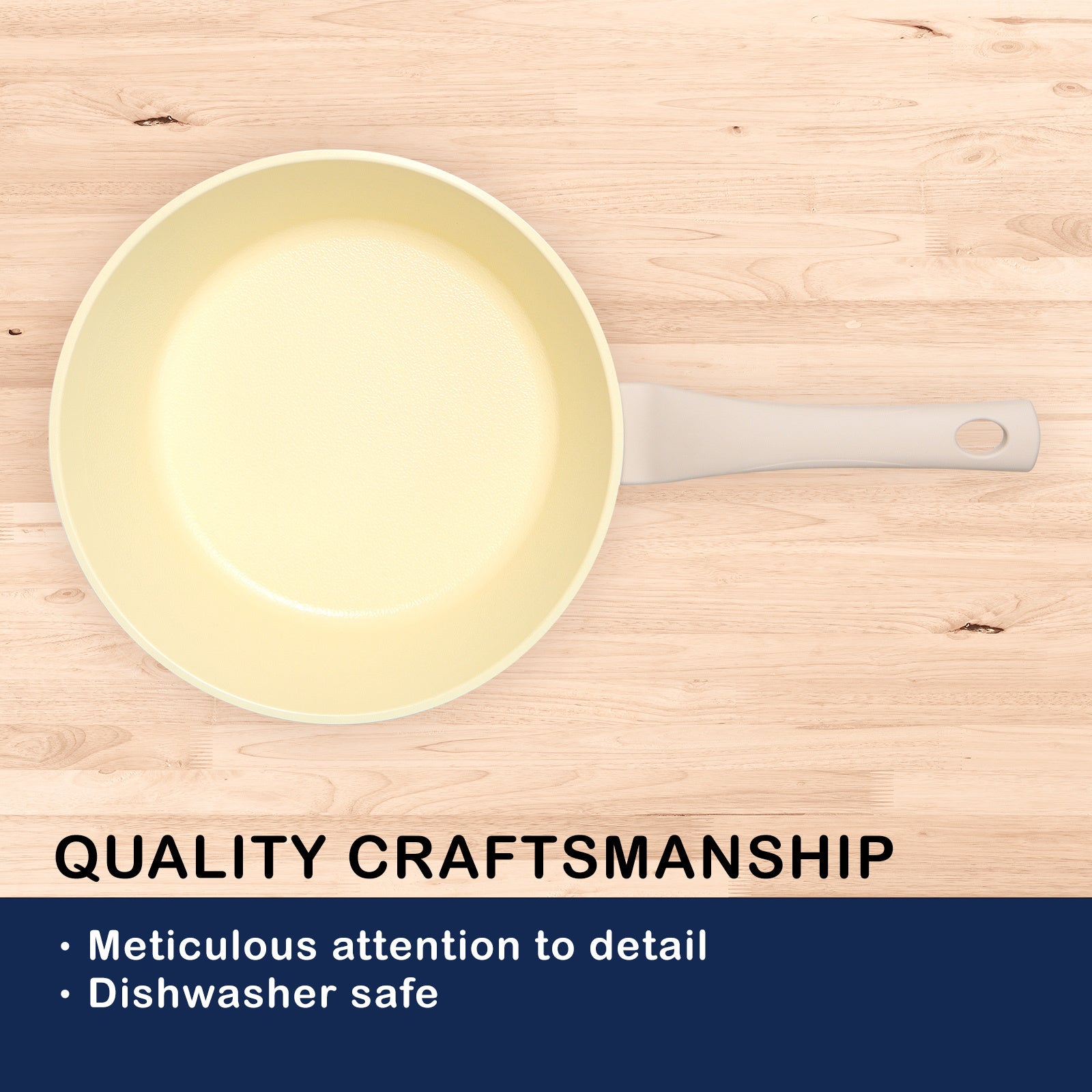 Giorno Felice 28cm Beige IH Frypan Ceramic Non-Stick Frying Pan Induction Tristar Online