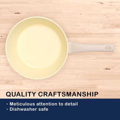 Giorno Felice 28cm Beige IH Frypan Ceramic Non-Stick Frying Pan Induction Tristar Online