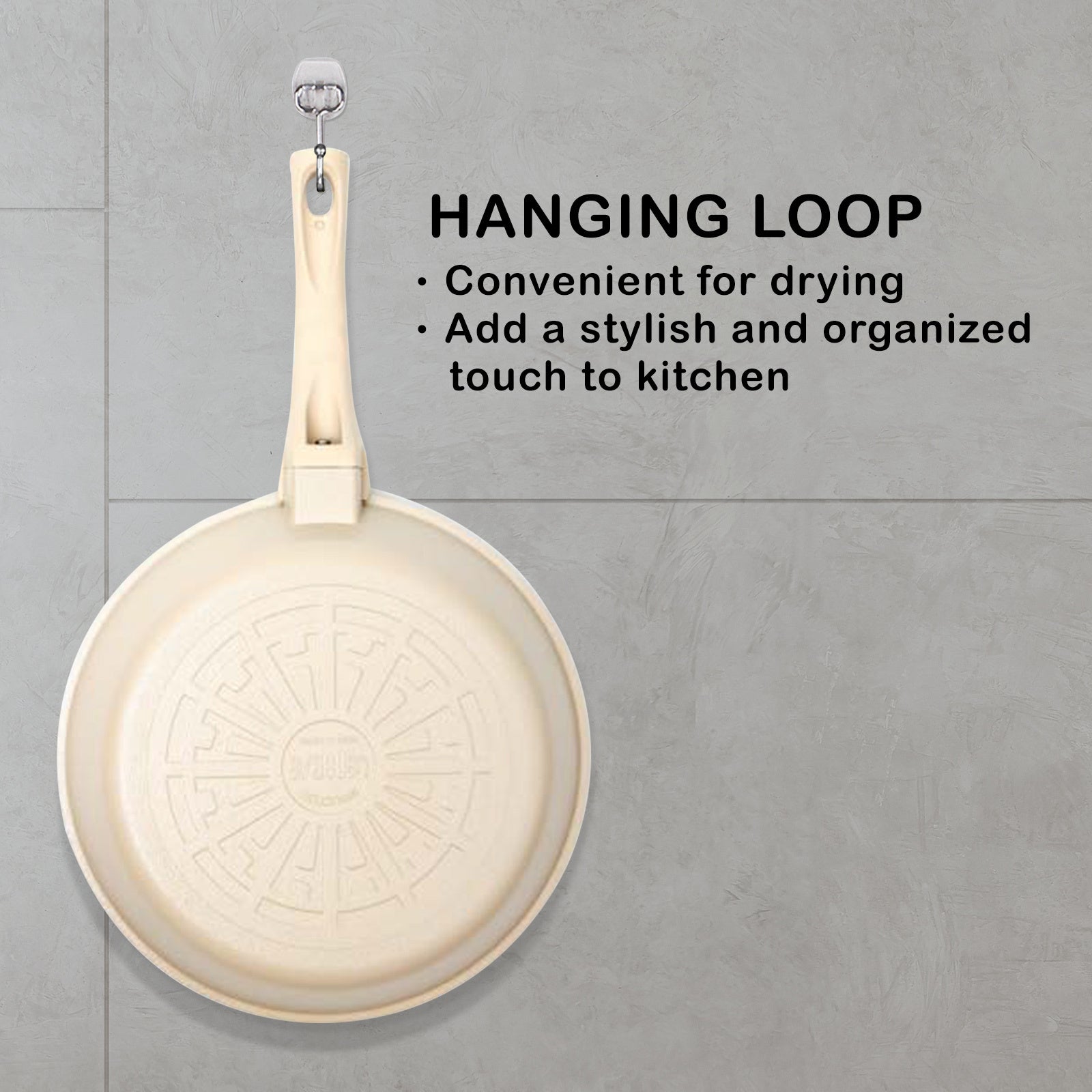 Giorno Felice 28cm Beige IH Frypan Ceramic Non-Stick Frying Pan Induction Tristar Online