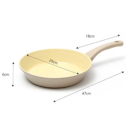 Giorno Felice 28cm Beige IH Frypan Ceramic Non-Stick Frying Pan Induction Tristar Online