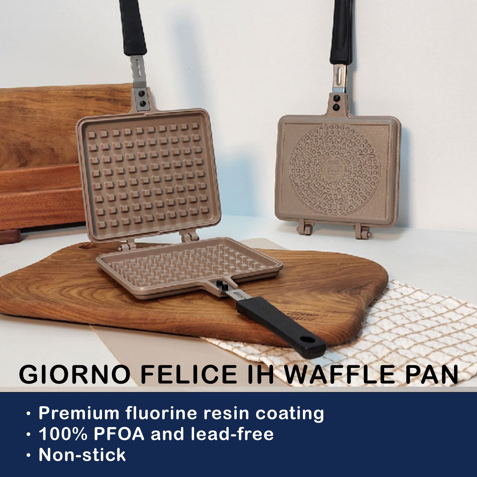 Giorno Felice IH Waffle Maker Pan Non-Stick Double-Sided Detachable Mould Induction Tristar Online
