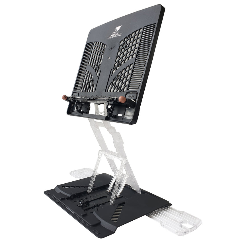 Pelican Stand Black Adjustable Laptop Holder Foldable Tablet Book PC Desk Tristar Online