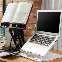 Pelican Stand White Adjustable Laptop Holder Foldable Tablet Book PC Desk Tristar Online