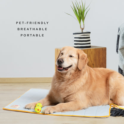 Banhamsisun M Blue Pet Dog Cooling Mat Non-Slip Travel Roll Up Cool Pad Bed Outdoor Tristar Online