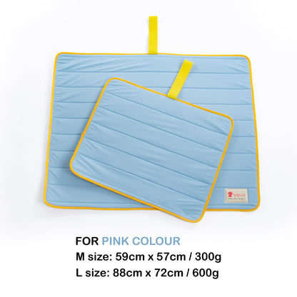Banhamsisun M Blue Pet Dog Cooling Mat Non-Slip Travel Roll Up Cool Pad Bed Outdoor Tristar Online