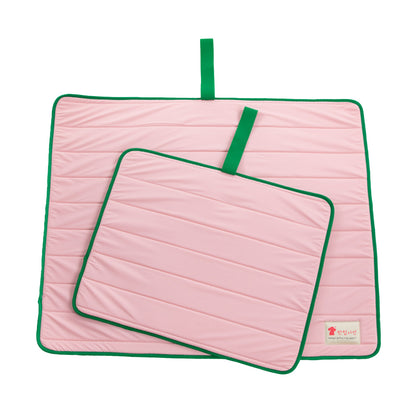 Banhamsisun M Pink Pet Dog Cooling Mat Non-Slip Travel Roll Up Cool Pad Bed Outdoor Tristar Online