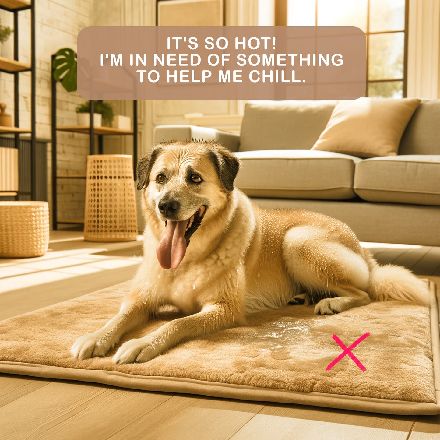 Banhamsisun M Pink Pet Dog Cooling Mat Non-Slip Travel Roll Up Cool Pad Bed Outdoor Tristar Online