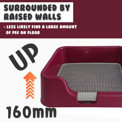 PS KOREA Wine Dog Pet Potty Tray Training Toilet Raised Walls T1 Tristar Online