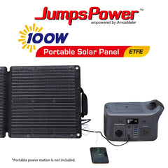 JumpsPower 100W Solar Panel Portable Charger Power Generator Foldable Camping Tristar Online