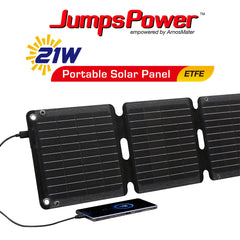 JumpsPower 21W Solar Panel Portable Charger Power Generator Foldable Camping Tristar Online